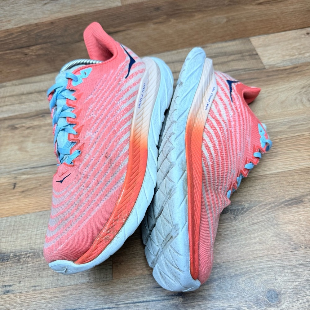 Hoka One One Mach 5 Women's Size 9B  Running Shoes Peach Parfait - Picture 7 of 9